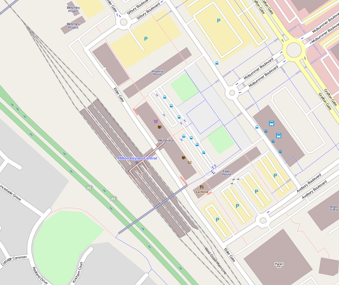 Milton Keynes Central is on the Euston-Birmingham-West Coast mainline and suburban routes